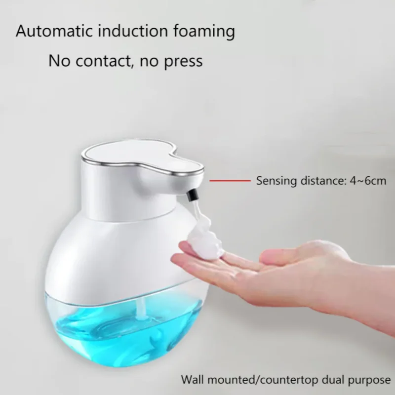 Rechargeable Touchless Soap Dispenser Electric Scrubber with Foaming Liquid Battery Powered Automatic Soap Dispensers Household