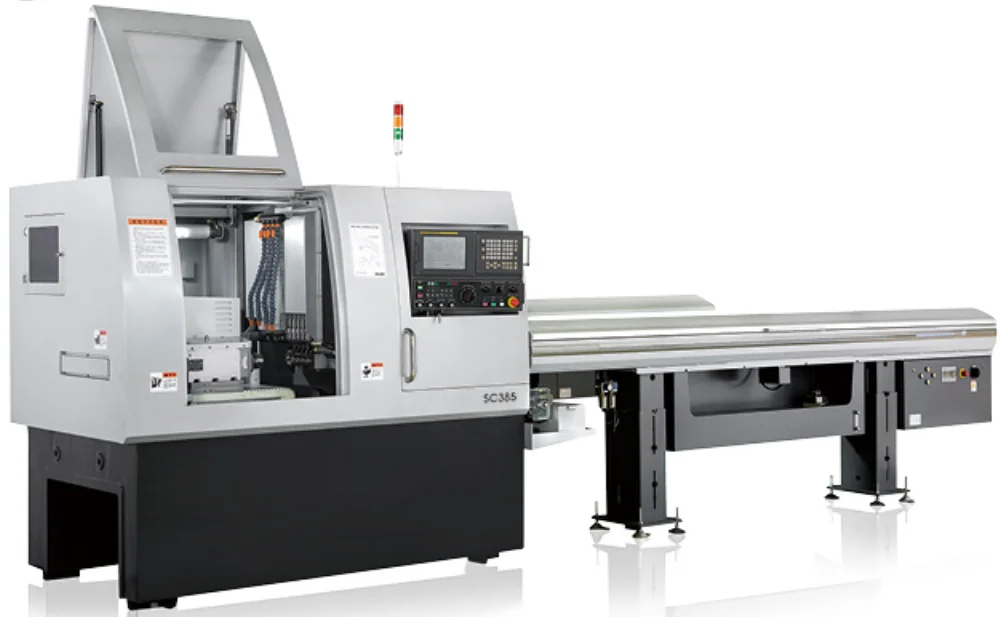 swiss type cnc lathe price China made sliding head lathes with bar feeder high speeding cnc