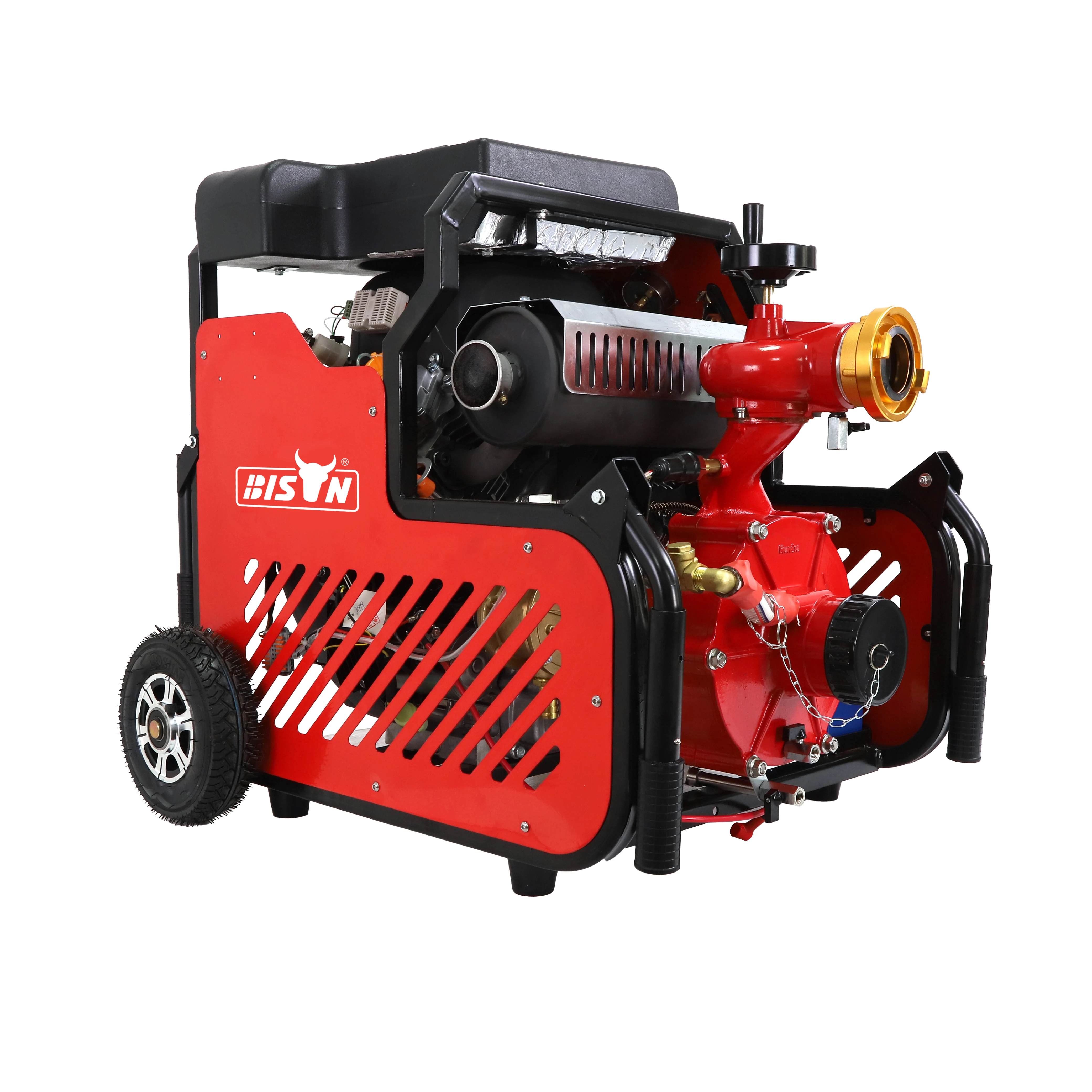 ISO factory manufacture automatic high pressure portable fire fighting water 46 hp fire pump set