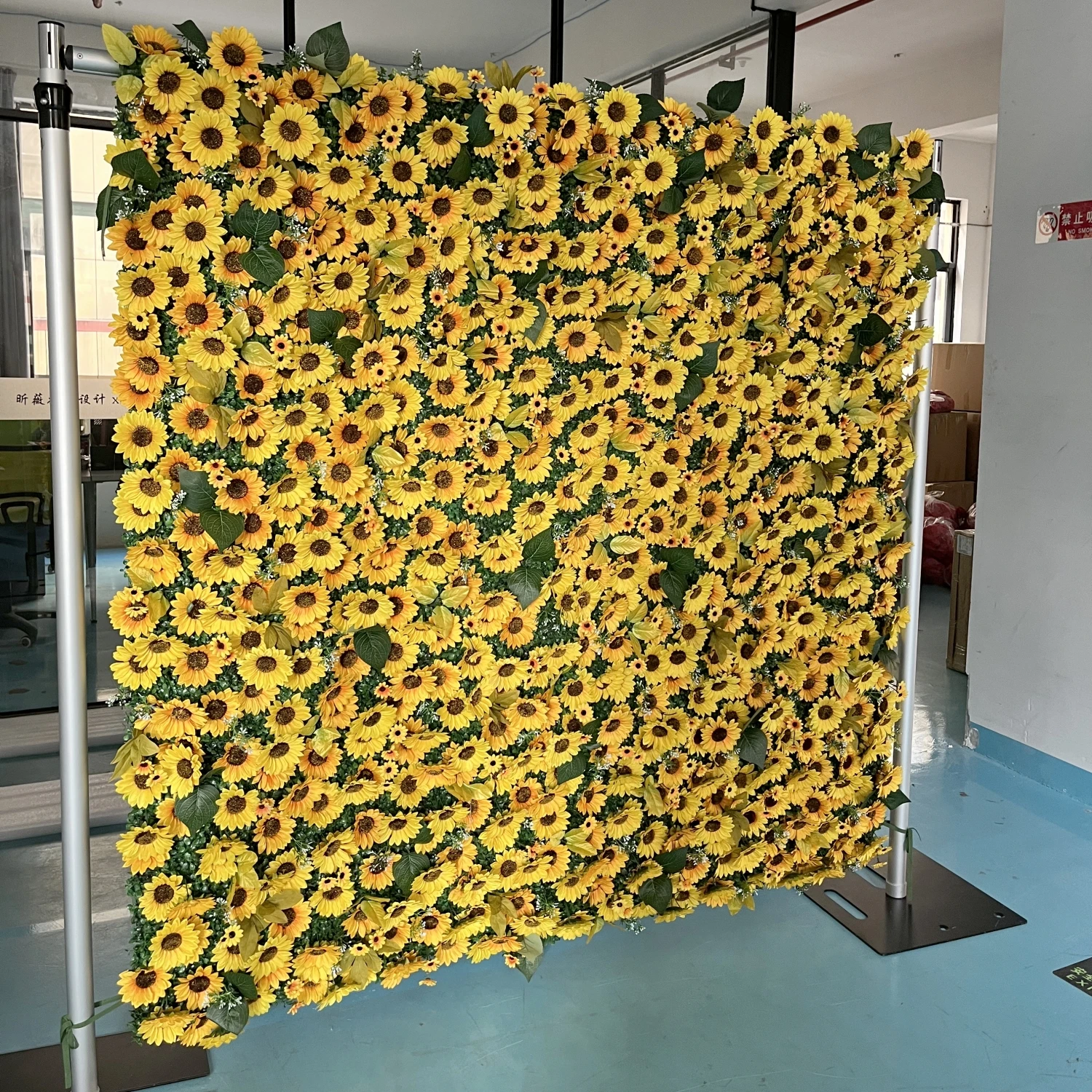 Party Rentals Yellow Flowers Artificial Floral Backdrop 5d Faux Roses Flower Wall 8ft x 8ft Wedding Background for Photography