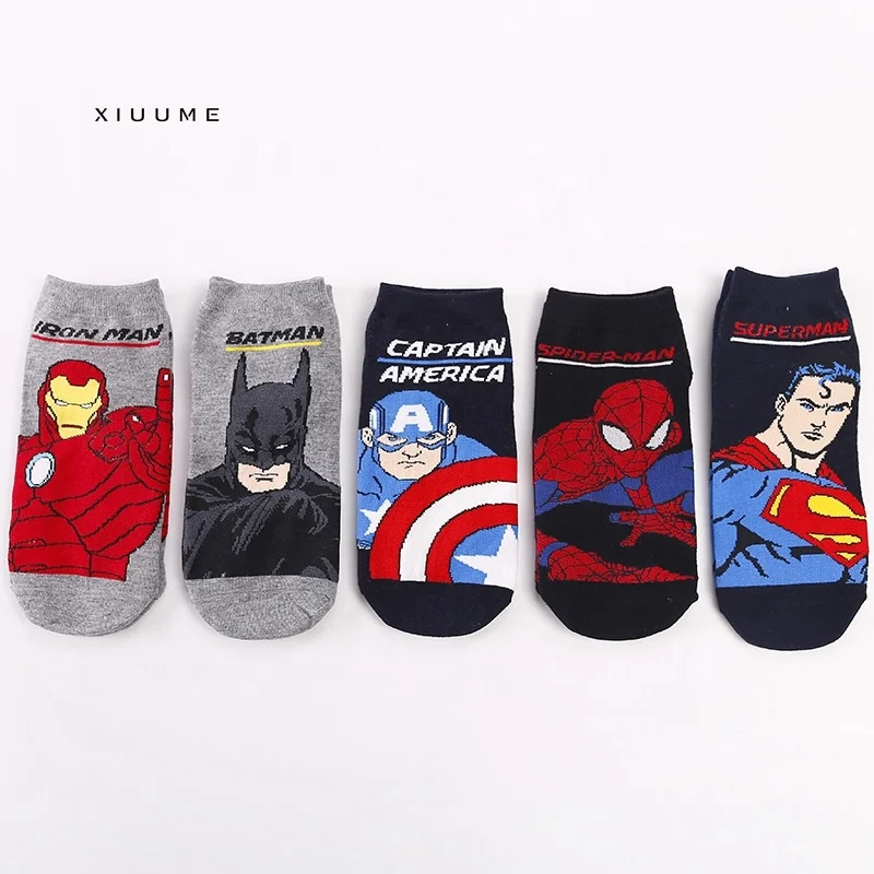 New Marvel ebay hotsale fashion super hero students ankle pretty cartoon cute boy tube socks