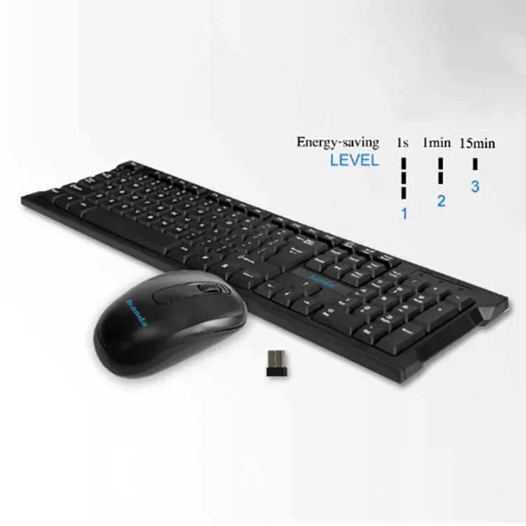 Amazon офисная резиновая клавиатура мышь комбо черный Арабский испанский бизнес Usb беспроводной Banda ABS пластик черный белый