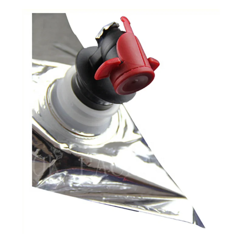 5L 10L BIB Box Valve Juice Liquid Wine Beverage Coffee Packaging PE AL Plastic Secure Spout Gravure Printing Surface Handling
