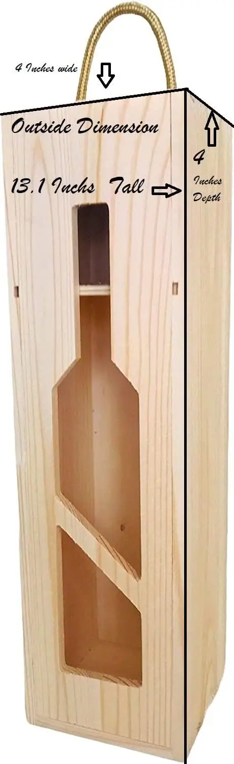 Factory Supply Customize Wood Wine Box  Wood Craft Box