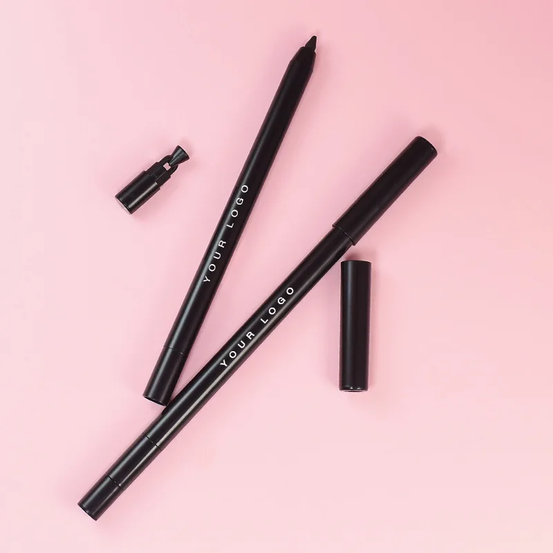 Black Waterproof Eyeliner Gel Pen Long Last Private Label Eyeliner Pencil Water Smudge Resistant Pencil
