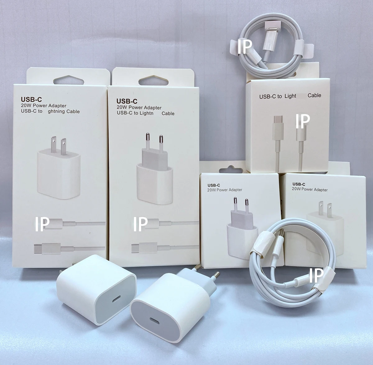 Factory Wholesale Quick Charge 3.0 Fast Charging Wall Adapter Plug 20W USB C PD Charger Kit with PD Charger Cable