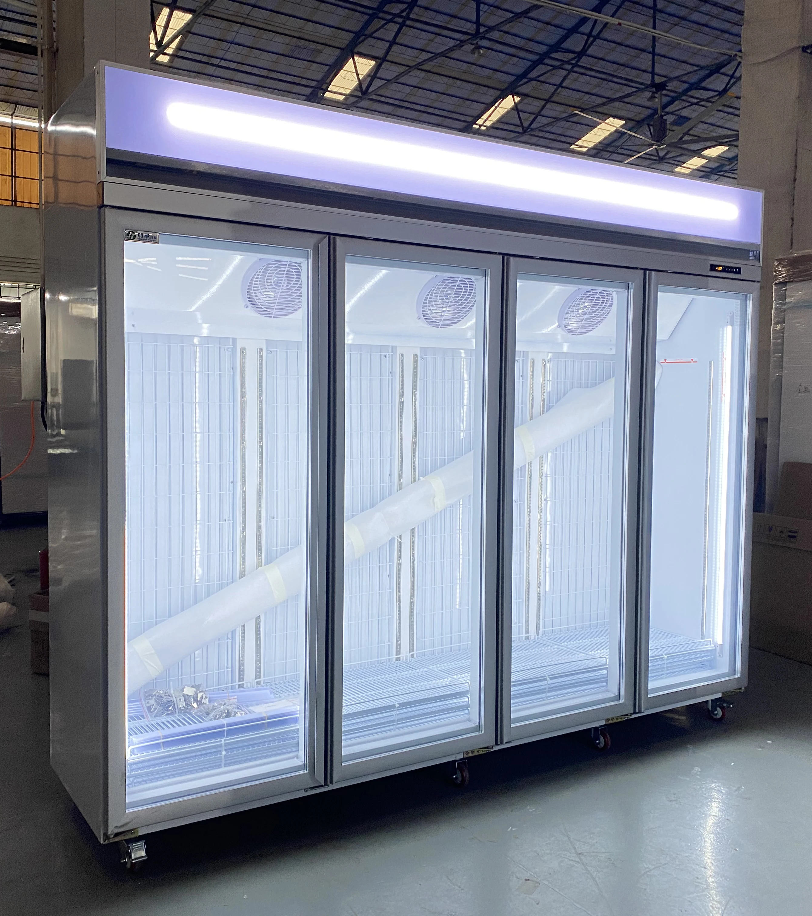 2000L Refrigerator Modern Beer Display Cabinet Cold Drink Vertical Glass Door  Bar Fridge Cooler For Hotel
