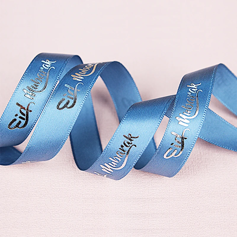 Factory wholesale ribbon gold printing flower gift ribbon decoration for perfume bottle  ribbon