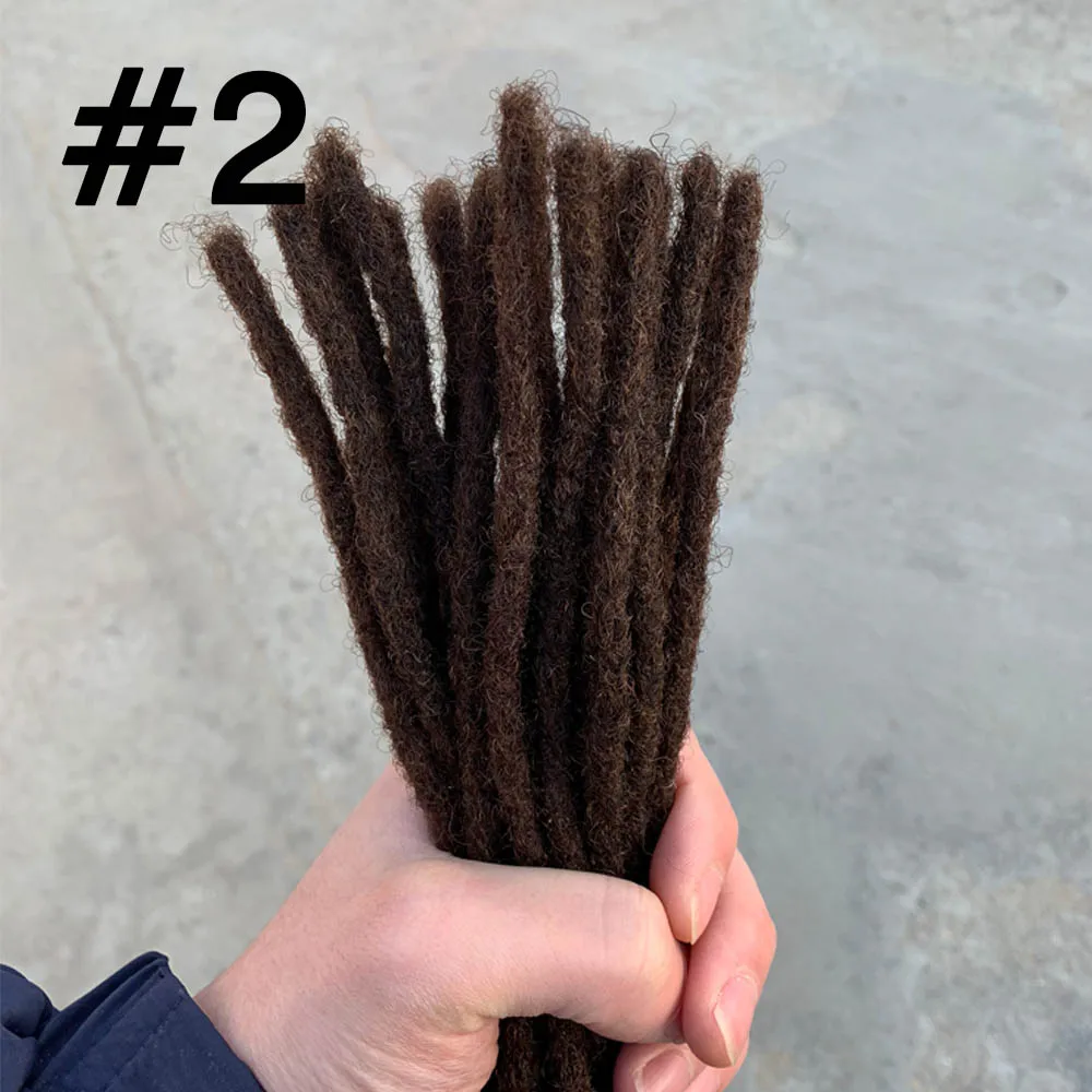Wholesale 100% Human Hair Dreadlocks Handmade 1cm big  width Medium Single loc