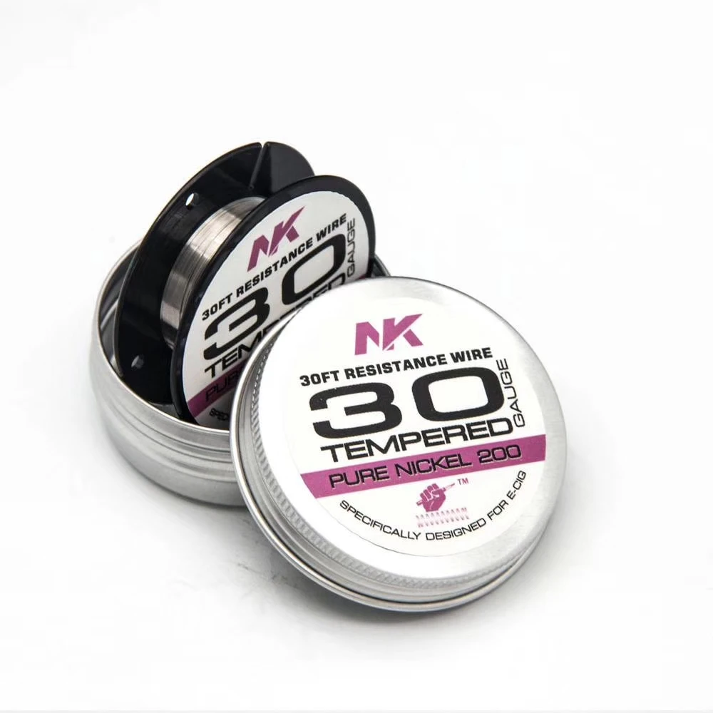 NK top selling Ni200 heating wire nickel alloy wire 30ga 30ft pure Ni electric resistance wire prebuilt coil