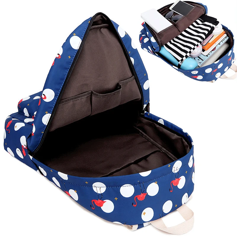 
2021 Hot Sale Custom Logo Printing 3pcs Women Backpack School Bags With Lunch Box Set 