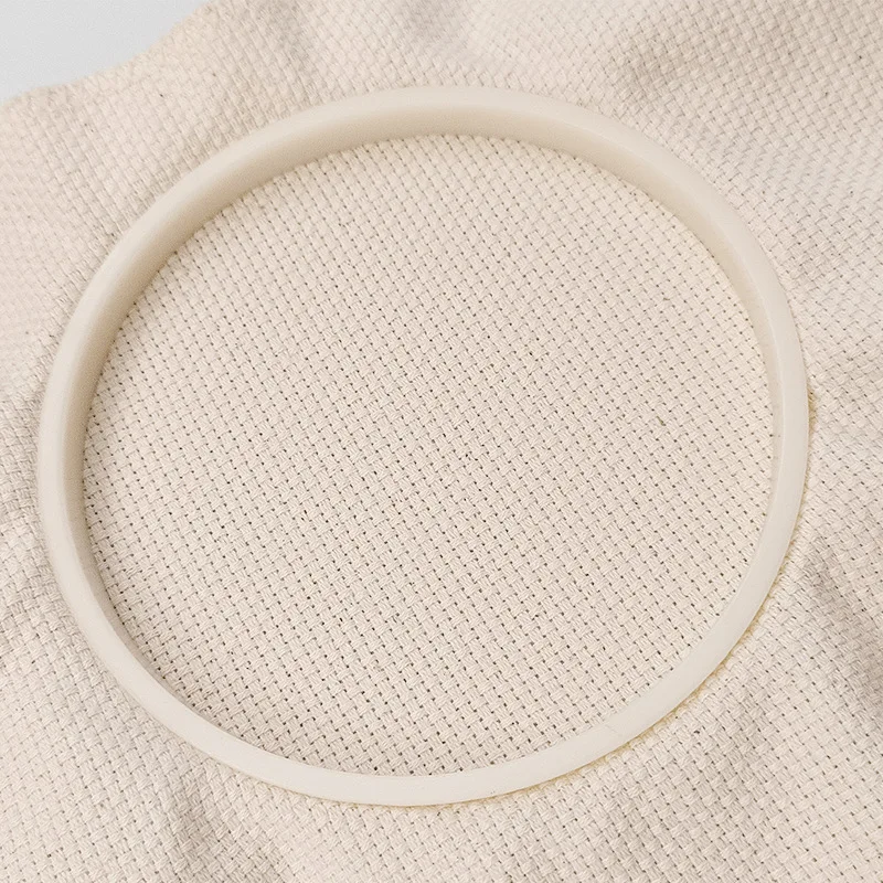 (7cm White Stretch) Embroidery Hoops Plastic Circle Cross Stitch Hoop Ring Embroidery Circle Set