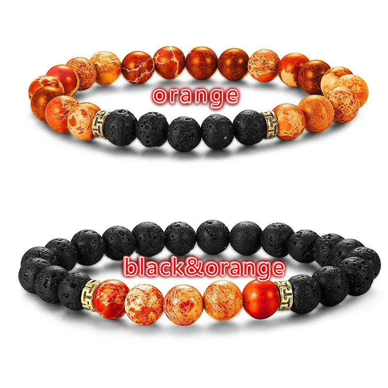 Handmade yoga healing jewelry volcanic rocks natural lava stone beads