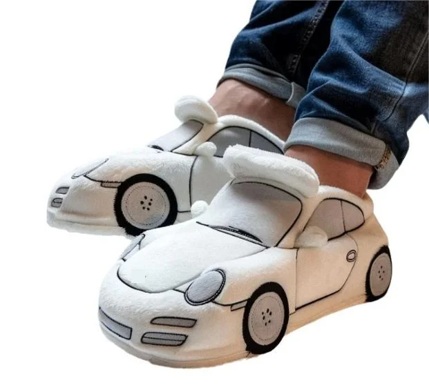Home plush Car slippers Cartoon cotton slippers for men and women can be used in winter indoor warm car model slippers