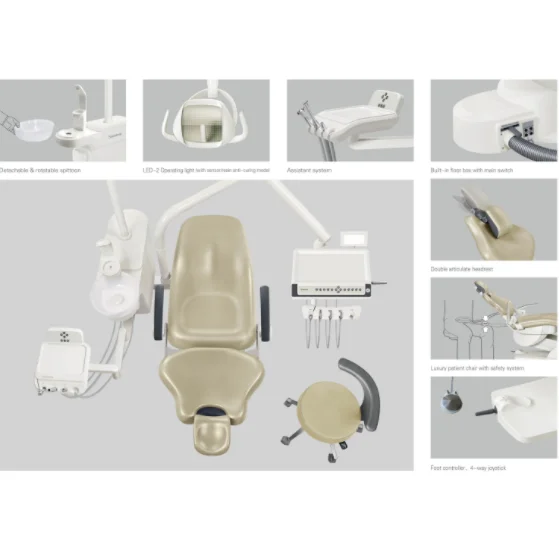Новинка 2022 экономичные оптовые поставки Китай портативная протезонтическая кожа светодиодное стоматологическое кресло алюминиевая рамка