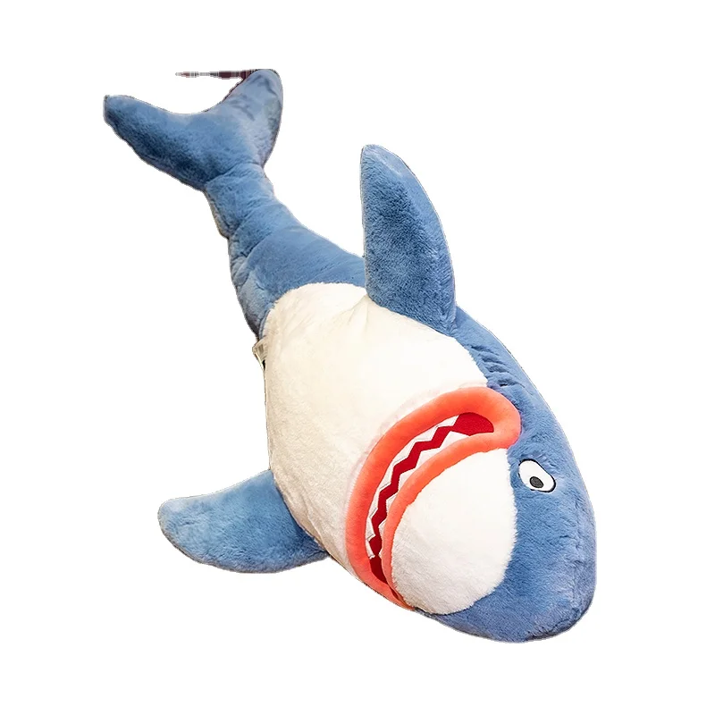 Wholesale Stuffed Animal Toy Soft Reading Pillow Cushion Gift Shark Doll Giant Shark Plush For Kids