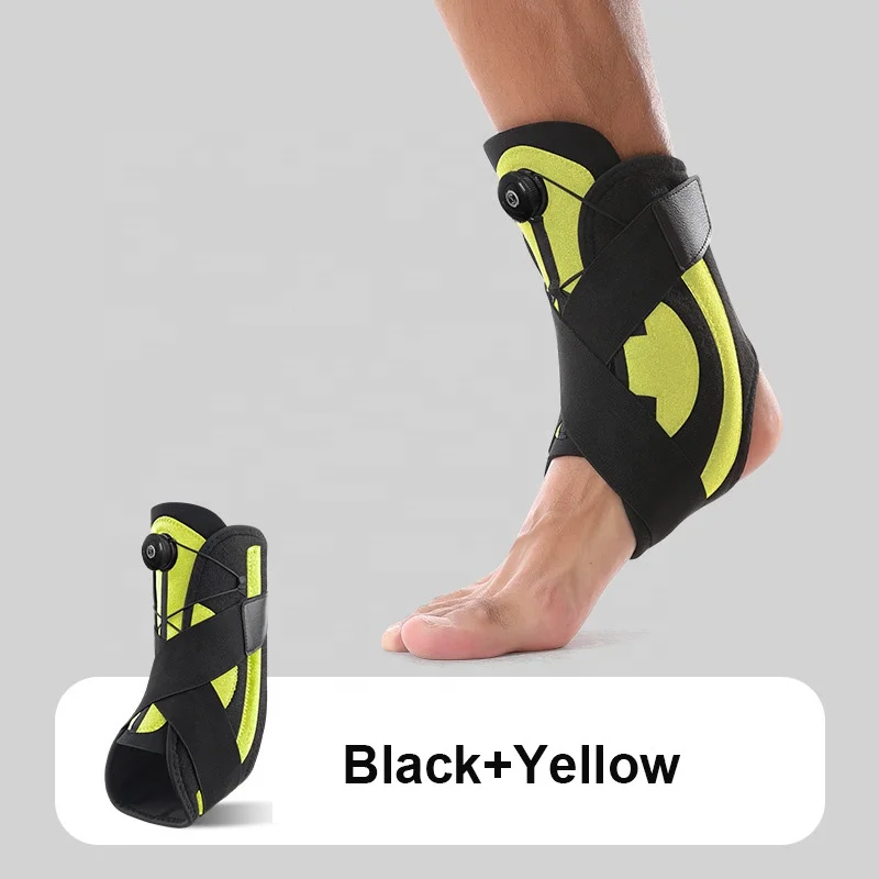 2024 New Compression Adjustable Knob Ankle Stabilizer Ankle Support Brace for Plantar Fasciitis Tendonitis Semi-rigid