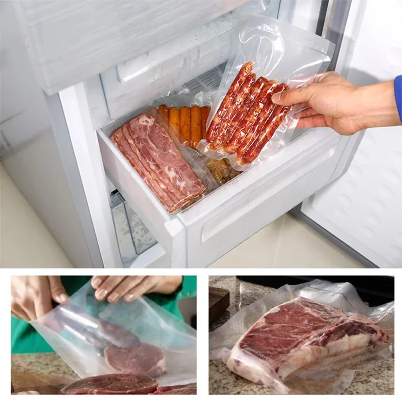 20cm Width Vacuum Sealer Bags Vacuum Sealer Rolls Food Magic Seal Storage!