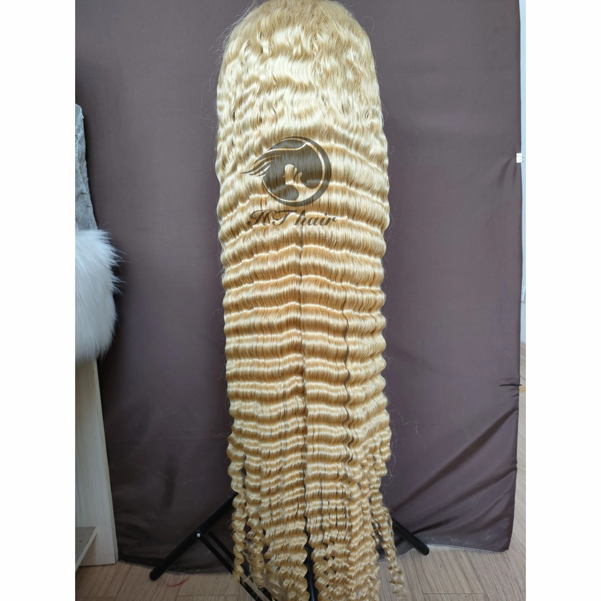 613# 40 Inch Trkeychaintsilver Colorirgin Human Hair Wigs Pre-plucked R Wigs Pre-plucked Blonde Long Lace Front Wigs Virgin Hair