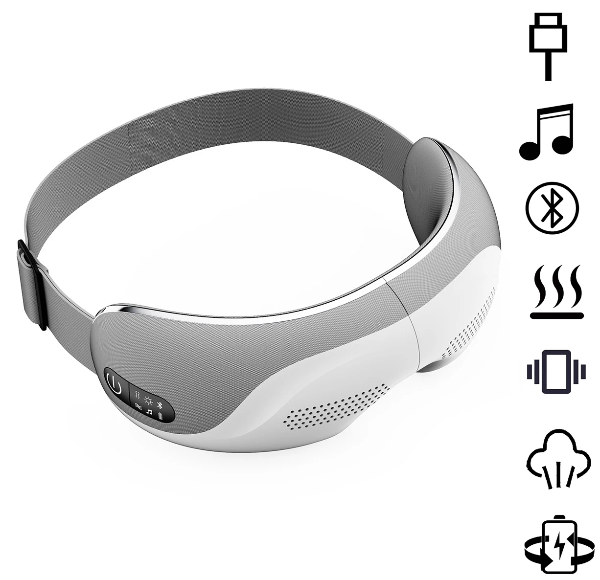 2024 phenitech Smart Eye Massager With Bluetooth Music and Heating to reduce eye strain Visual Eye Massager