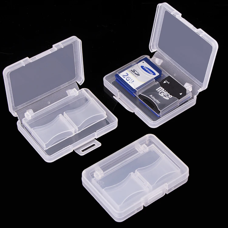 SUNSHING 8 In 1 Transparent Hard SD Card Cases Holder Micro SD SDHC TF Memory Card Storage Box SD Mini PP Slim Boxes