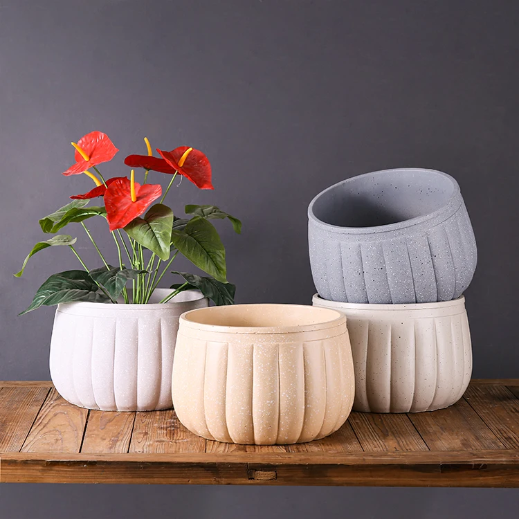 Creative unique pumpkin shape large nordic plant pot outdoor garden pots