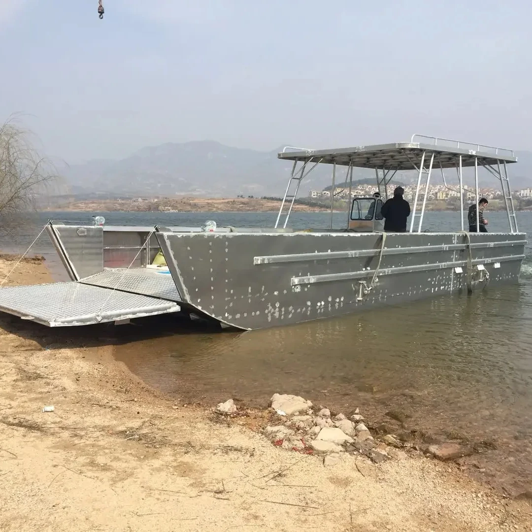 15m 13 tons load aluminum open sea cargo ship barge boat landing craft for sale Aluminium Work Boat Work Landing Barge
