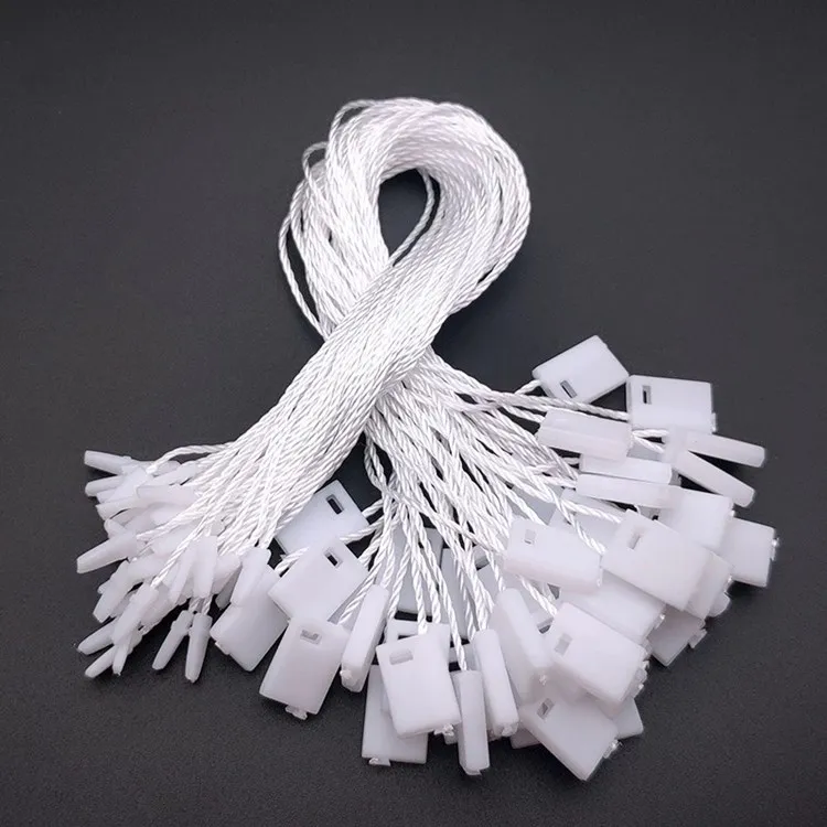 Custom Logo Plastic Clothing Hang Tag String for Garment Tags