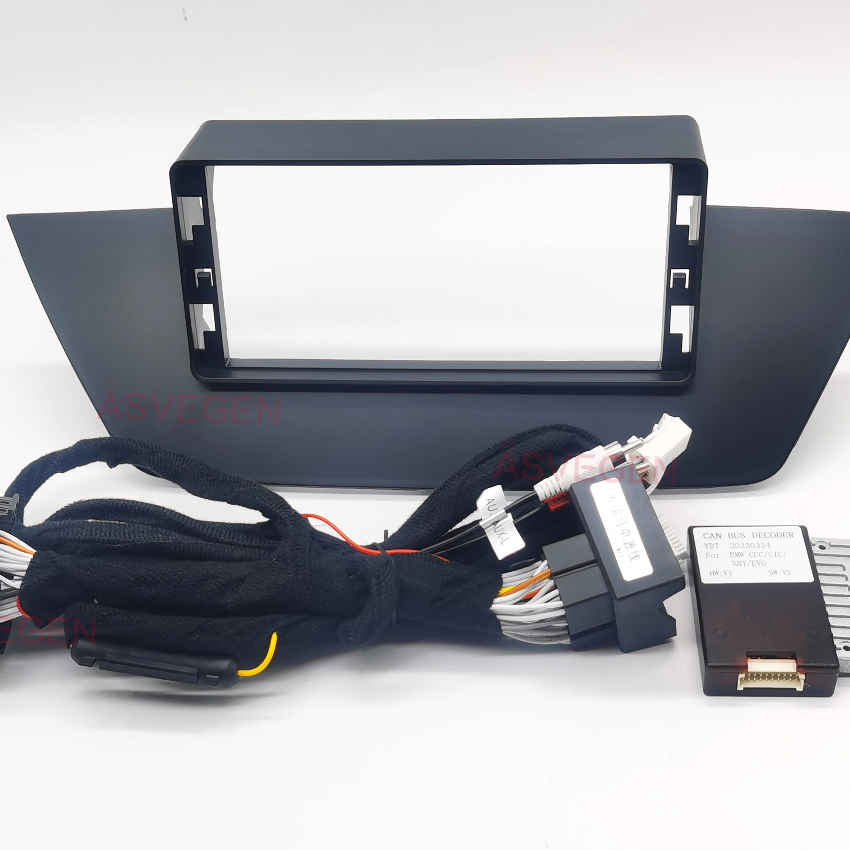 6.7 inch tesla style car dvd player fascia frame for BMW X1 EVO system 2018 low configure tough screen monitor frame