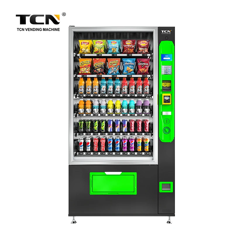 TCN Automatic hot and cold automatic drink snack vending machine with CE and ISO9001 certificate