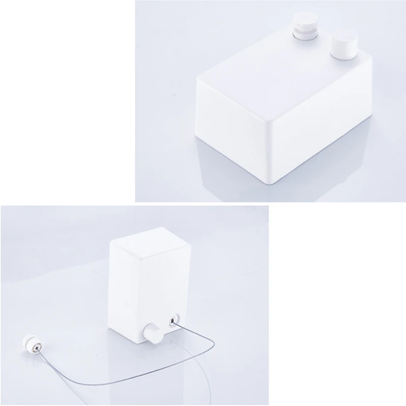 420MM Japanese Punch Free Wall Mounted Home Outdoor Stainless steel  Square Retractable clothesline with steel wire rope