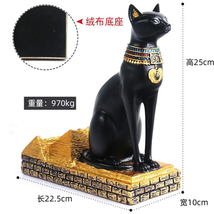 Wine Rack Wholesale High End Egypt Decoration Egyptian Cat God Living Room Ornament Porte Vin Elegant Wine Holder Figure