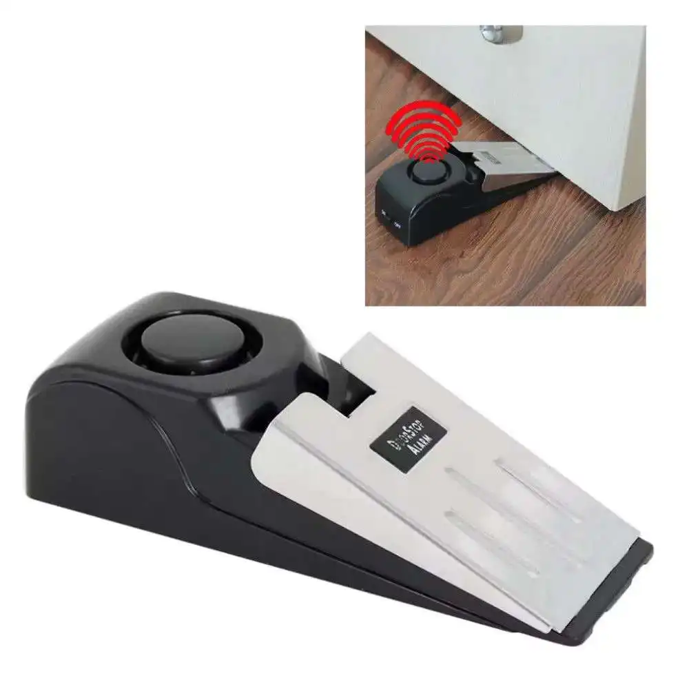 Smart Door Stop Anti-theft Alarm Mini Door Alarm 120db Door Block Vibration Alarm for Home Shop Travel Safety Protection