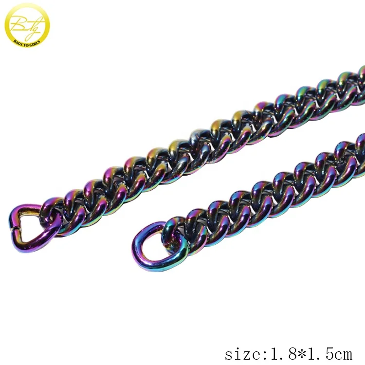 Wholesale silver color metal roller chain clasp decoration metal ball chains for bag strap