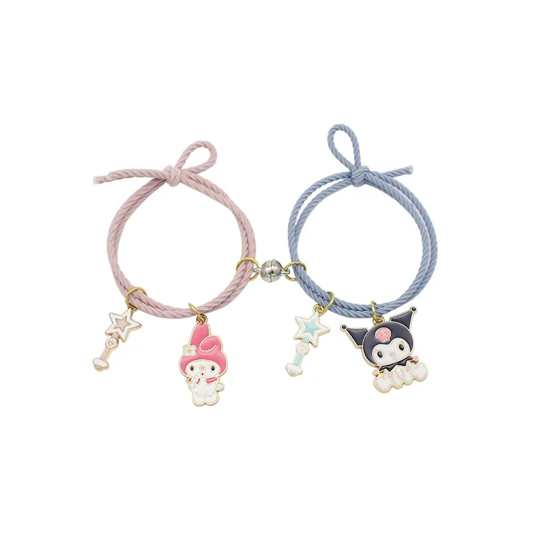 LC20240409 wholesale fashion handmade girl women lucky charm magnet couple friendship jewelry bracelets