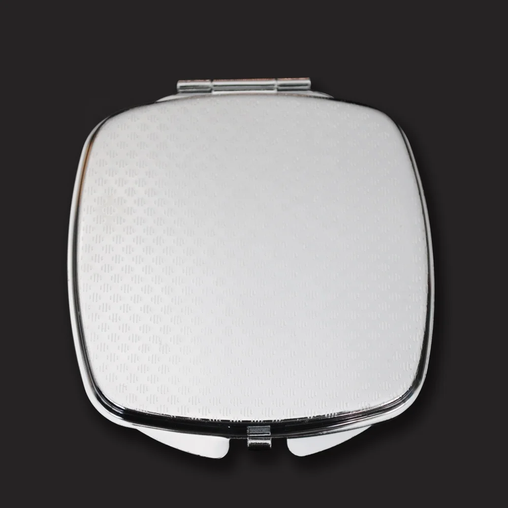 high quality blank metal square shaped compact mirror for promotion