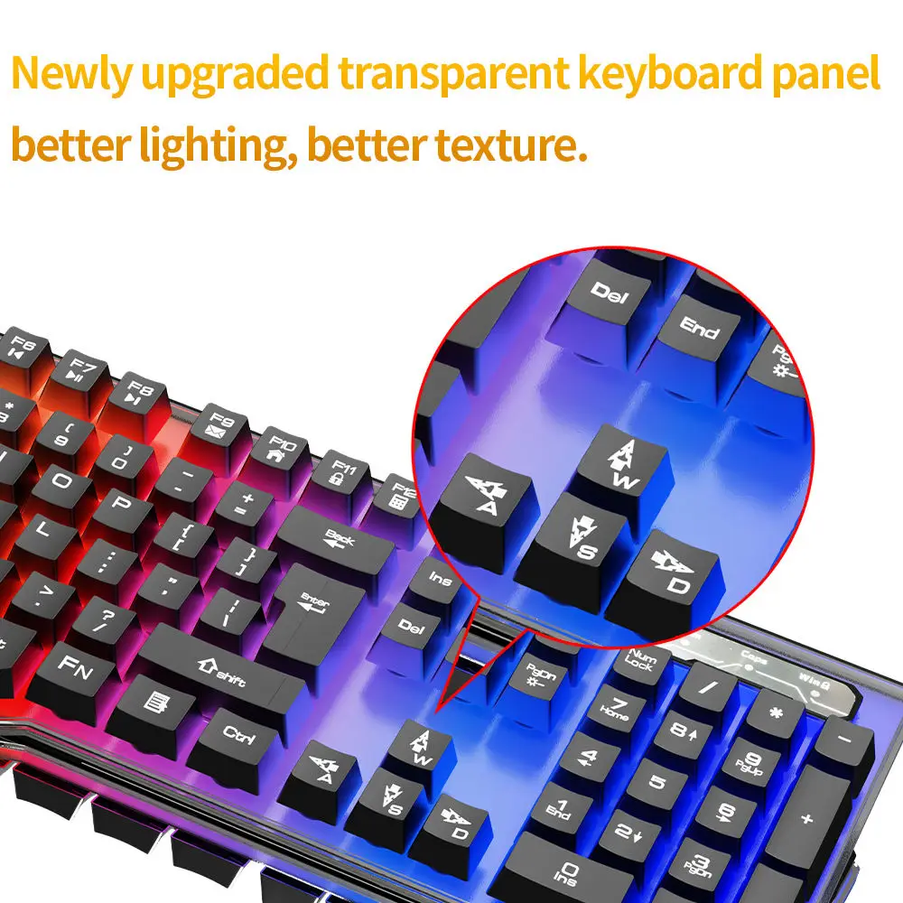 QIYU High Quality RGB Gaming Mouse Keyboard Set Wired Multimedia Mechanical Keyboard And mouse Set Gaming