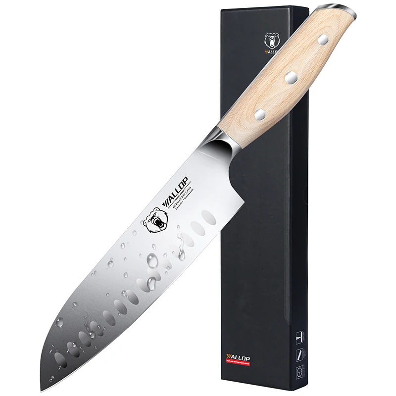 Кованый кухонный нож Santoku из нержавеющей стали