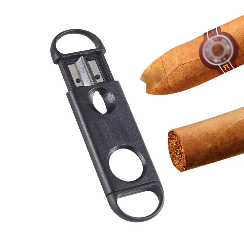Wholesale Dual-Use Portable Stainless Steel Cigar Cutter High Quality Cigar Accessories