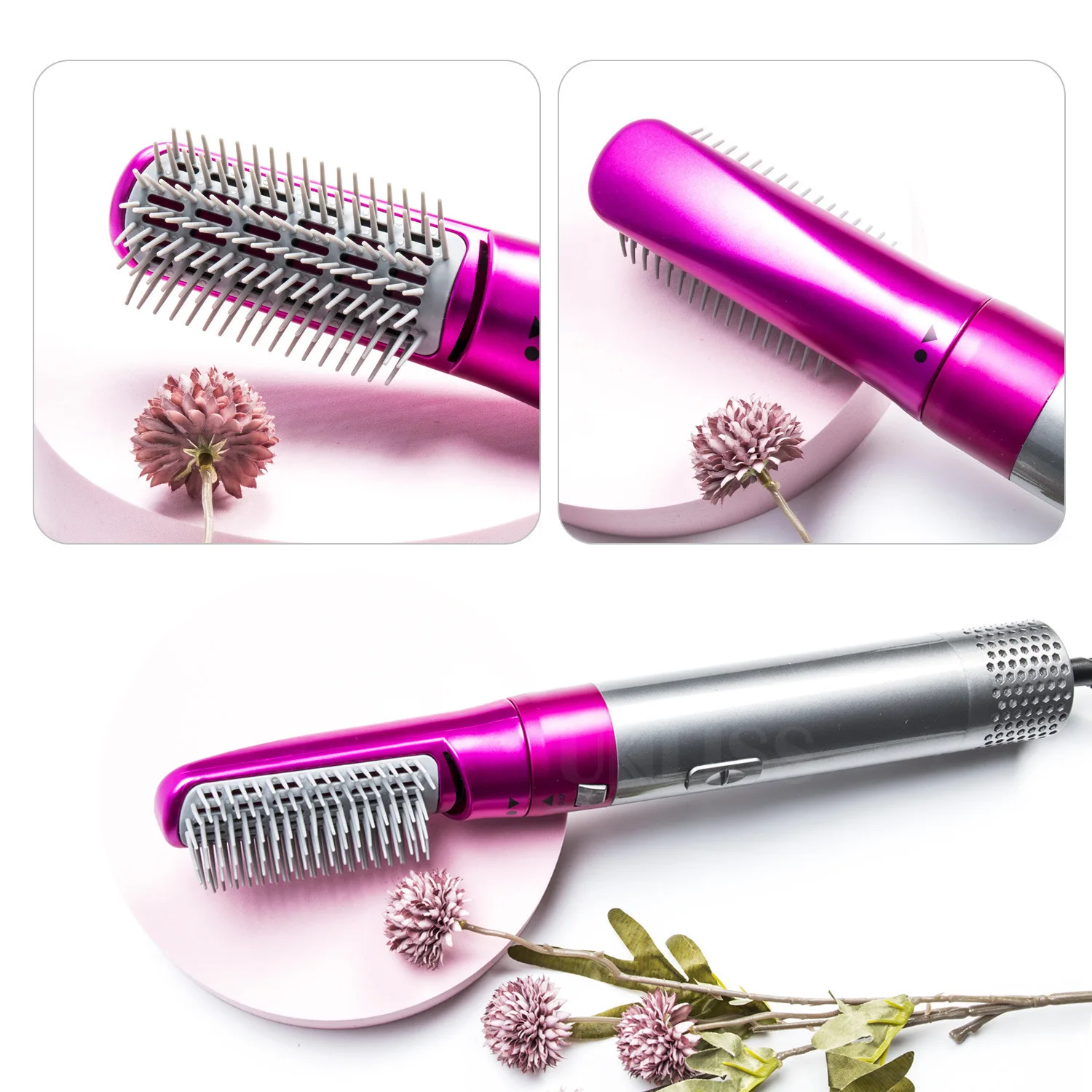 5 in 1 automatic curling stick curler straighten comb brush hair dryer