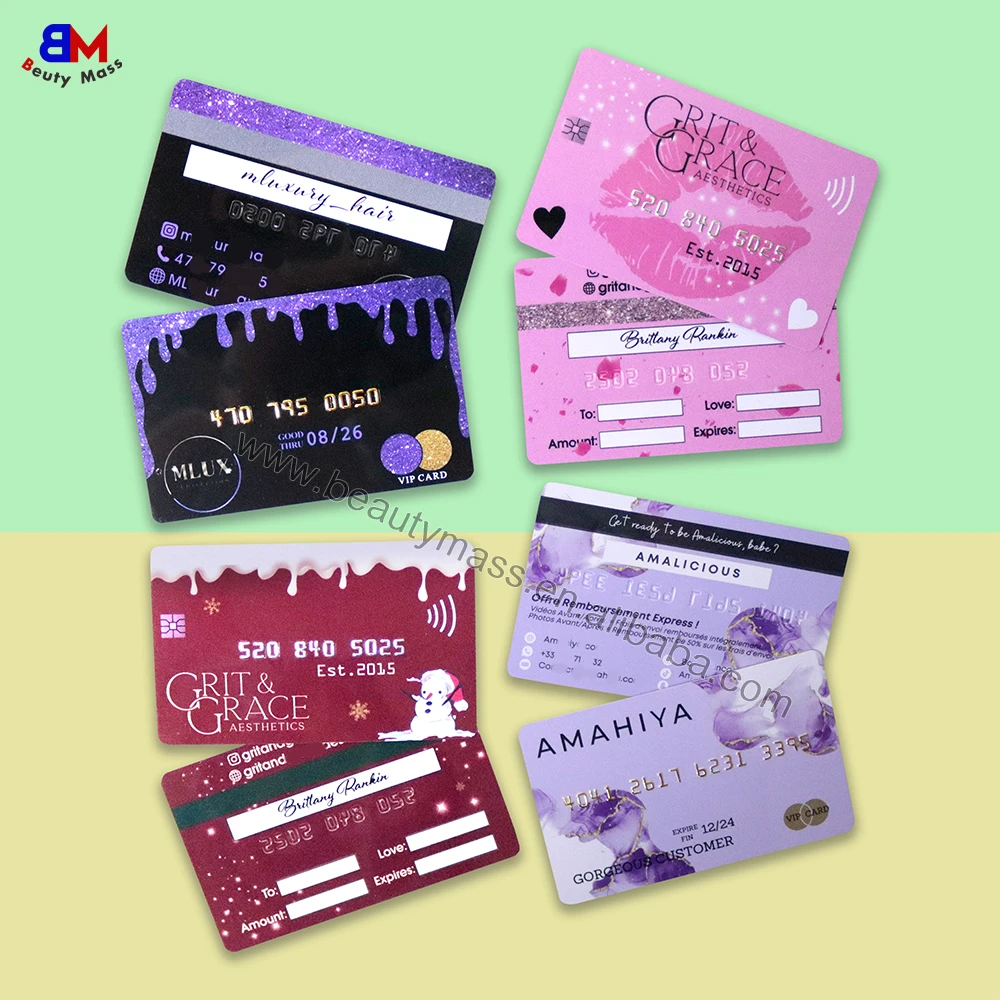 Custom luxury plastic logo and embossed number Uv card high quality plastic business card look like credit card