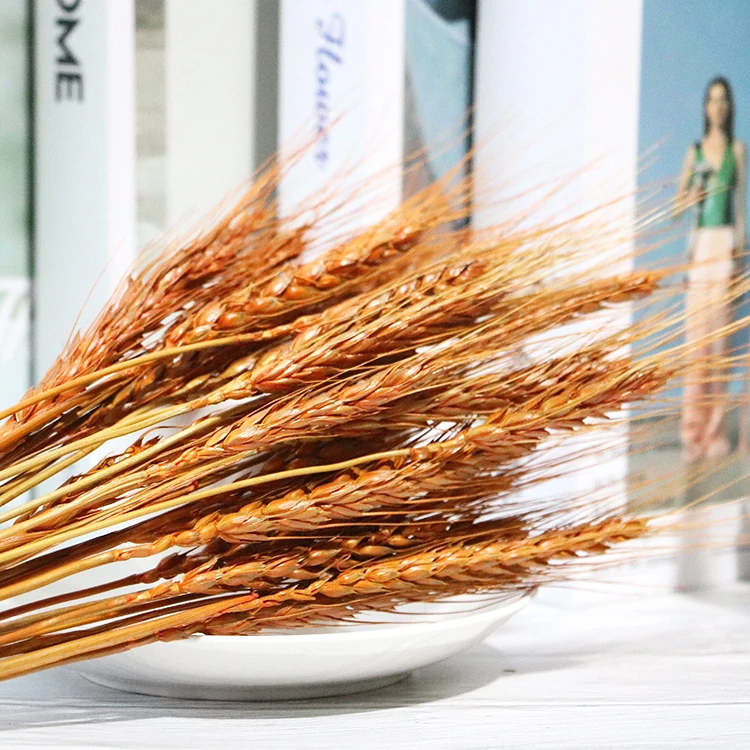 Wholesale high Quality home decor 50 pcs dried flowers wheat bouquet natural dried ear of wheats