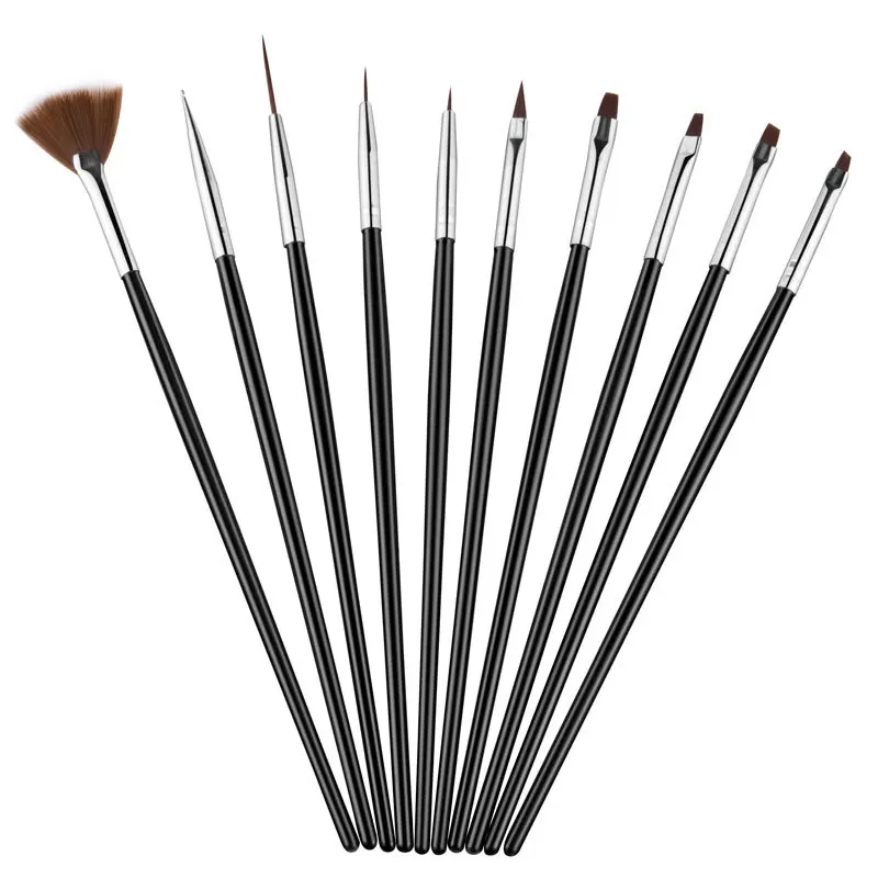 High Quality Personalized White Handle Artist Oil And Acrylic Art Paint Brush Set with wood long handle
