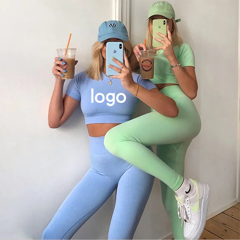 
In Stock Custom Plus Size Sports Ladies Gym Yoga Suit Activewear Workout Clothing Women Active Wear Yoga Set 