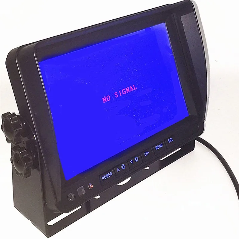 Quad Universal Split Screen Backup Video Inputs 4 Pin Shockproof Sunshade 7inch Truck 4 Camera Monitors for Surveillance Camera