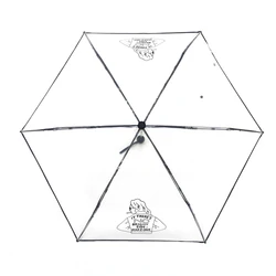 19inch  Custom Three Fold Transparent Poe wholesale Umbrella with custom logo prints