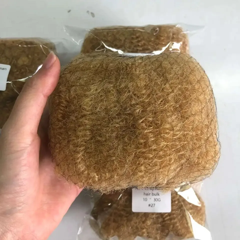 Brazilian Remy Hair Easy To Bleach And Dye Natural Crochet Afro Kinky Bulk Human Hair For Braids Hair Dreadlocks