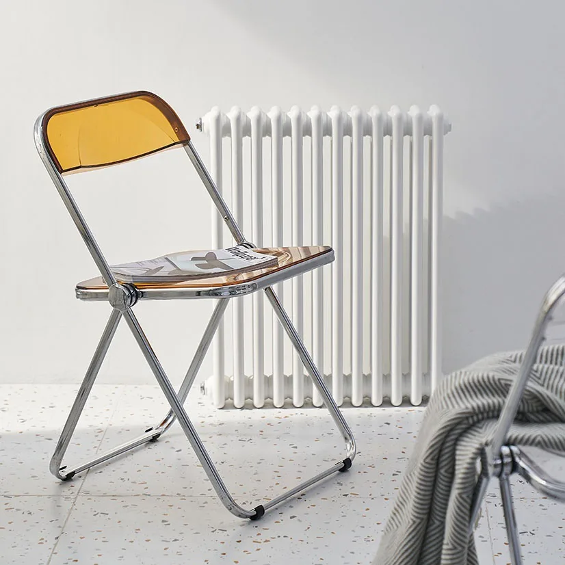 
Factory sale transparent plastic folding dining chair colorful party banquet chair 