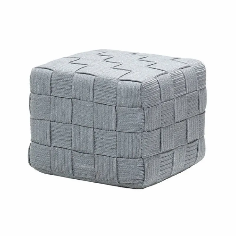 Outdoor garden furniture rope woven pouf square round outdoor cube ottoman