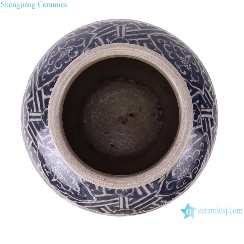 RZTL15-A Antique blue dragon lotus pattern porcelain pots vase hand-painted ceramic vase